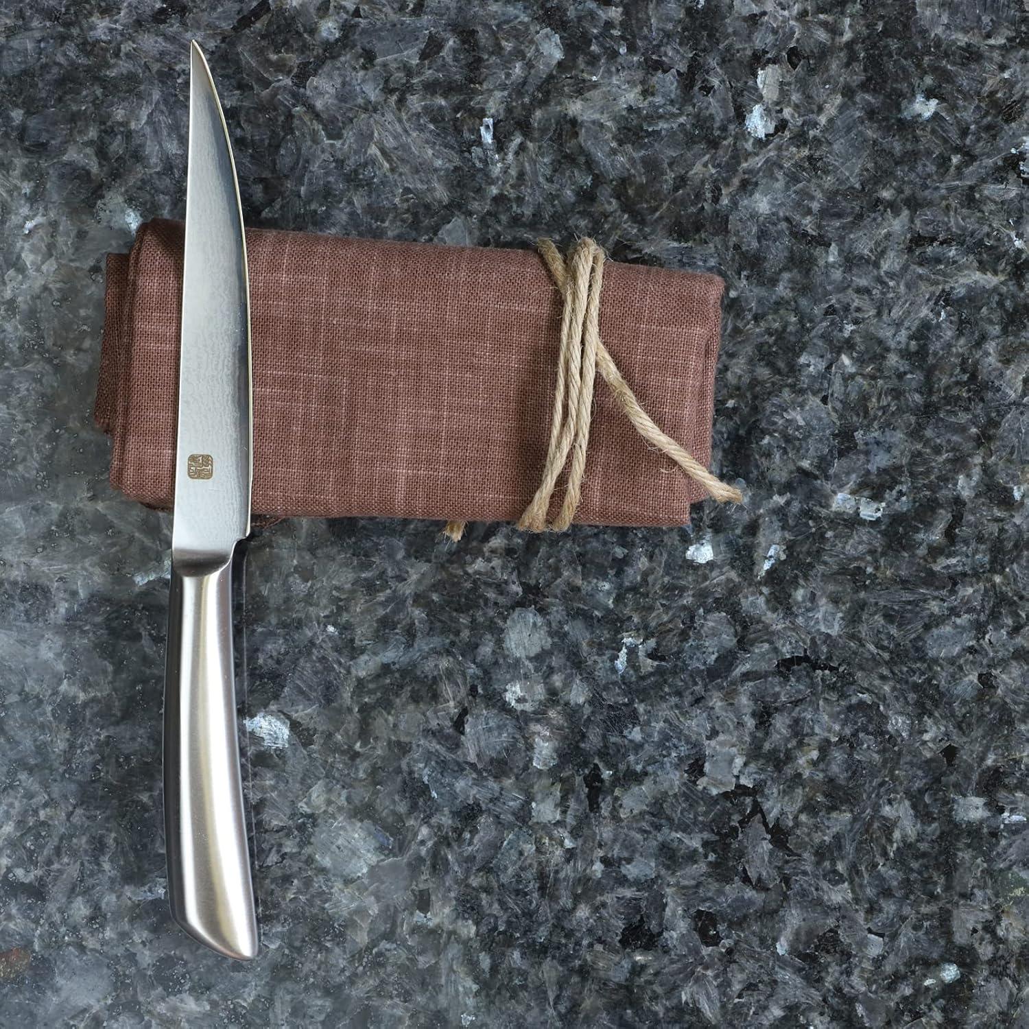 Satake All Metal Steak Knife Damascus Steel Blade 120mm - Image 2
