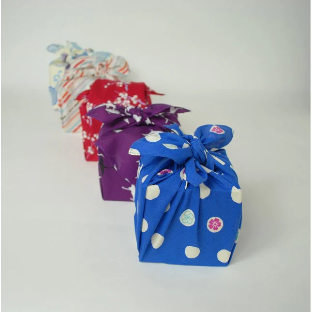 Seiran Furoshiki Flower Pattern Cotton Wrapping Cloth - Image 8