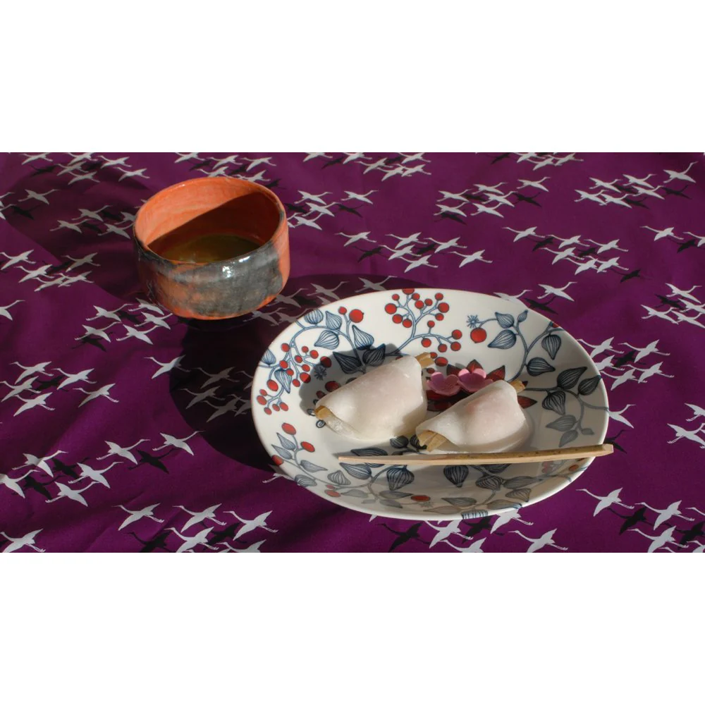Seiran Furoshiki Flying Cranes Cotton Wrapping Cloth - Image 4
