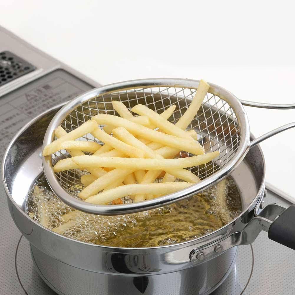 Shimomura Deep Fryer Skimmer Stainless Steel Large Hole Mesh Scoop 30cm - Image 2