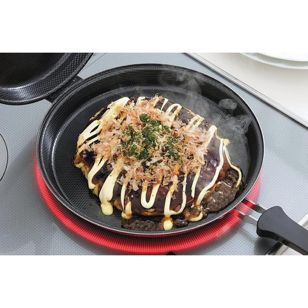 Shimomura Foldable Iron Double Frying Pan (IH Compatible) 36469 - Image 2