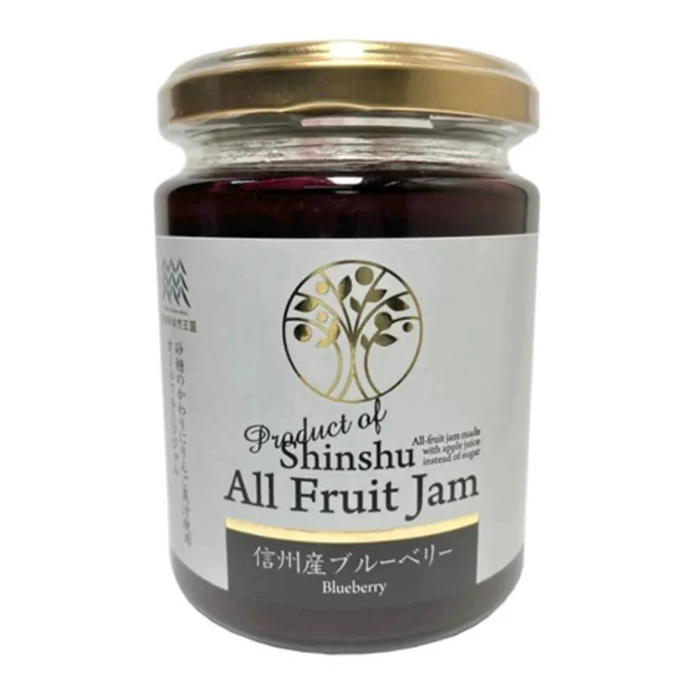 Shinshu Nagano Blueberry Jam All-Fruit Spread No Added Sugar 240g