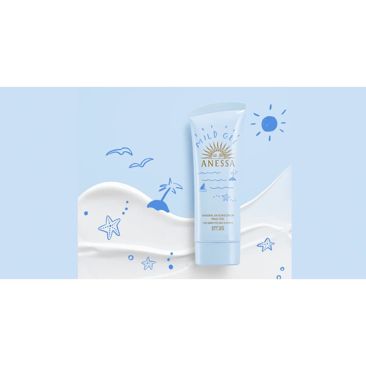 Anessa Moisture UV Sunscreen Mild Gel SPF35 PA+++ 90ml - Image 3
