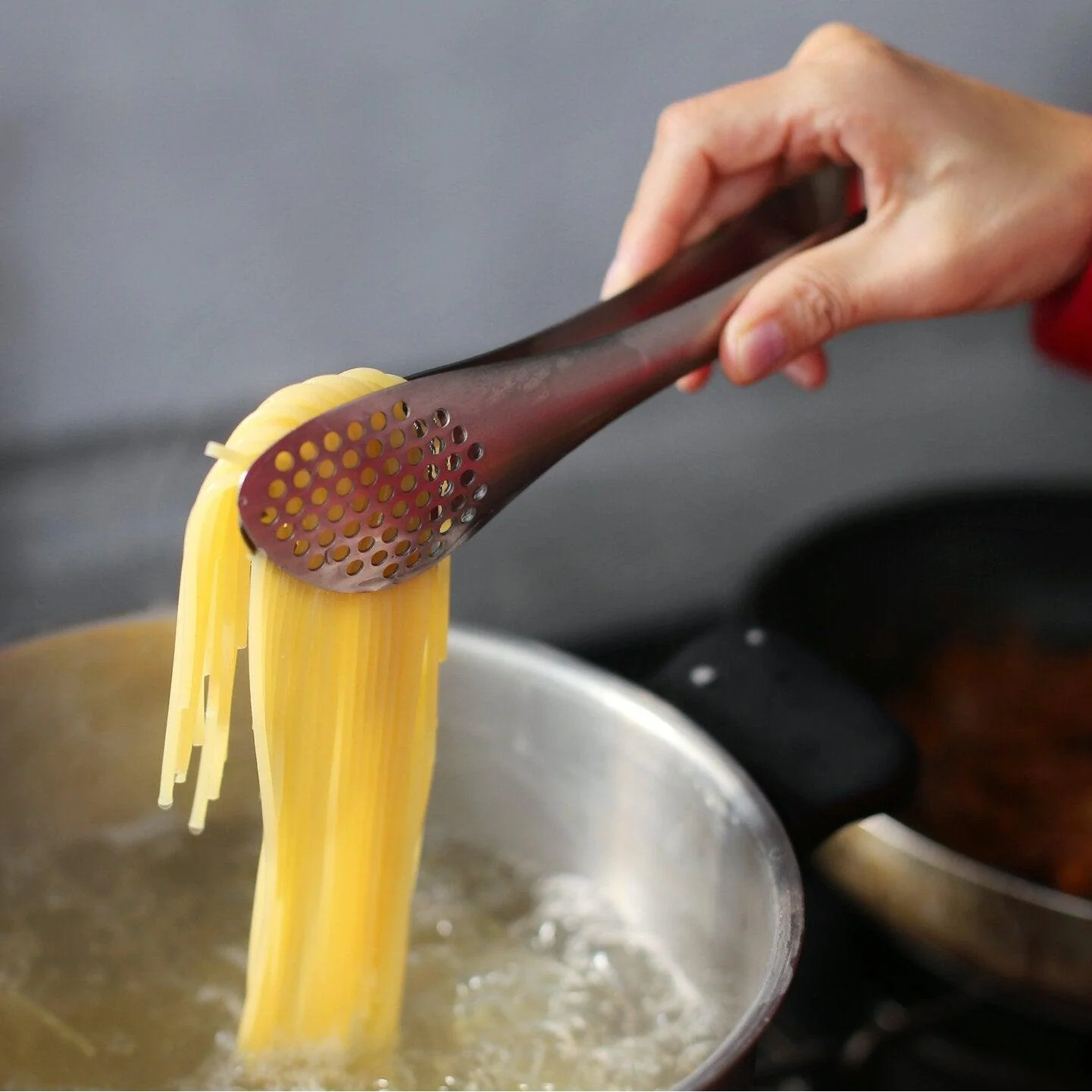 Sori Yanagi Stainless Steel Slotted Kitchen Tongs Dishwasher Safe - Image 3