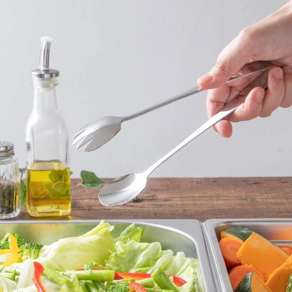 Yamagi Stainless Steel Salad Tossing & Serving Tongs 230mm - Image 2