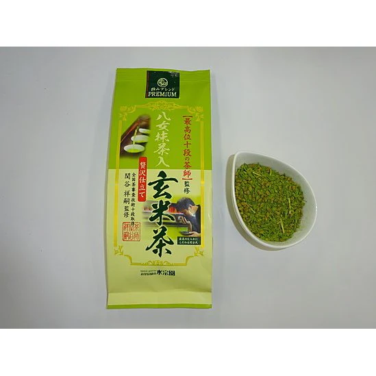 Suisouen Genmaicha Brown Rice Green Tea & Yame Matcha Blend 150g - Image 2