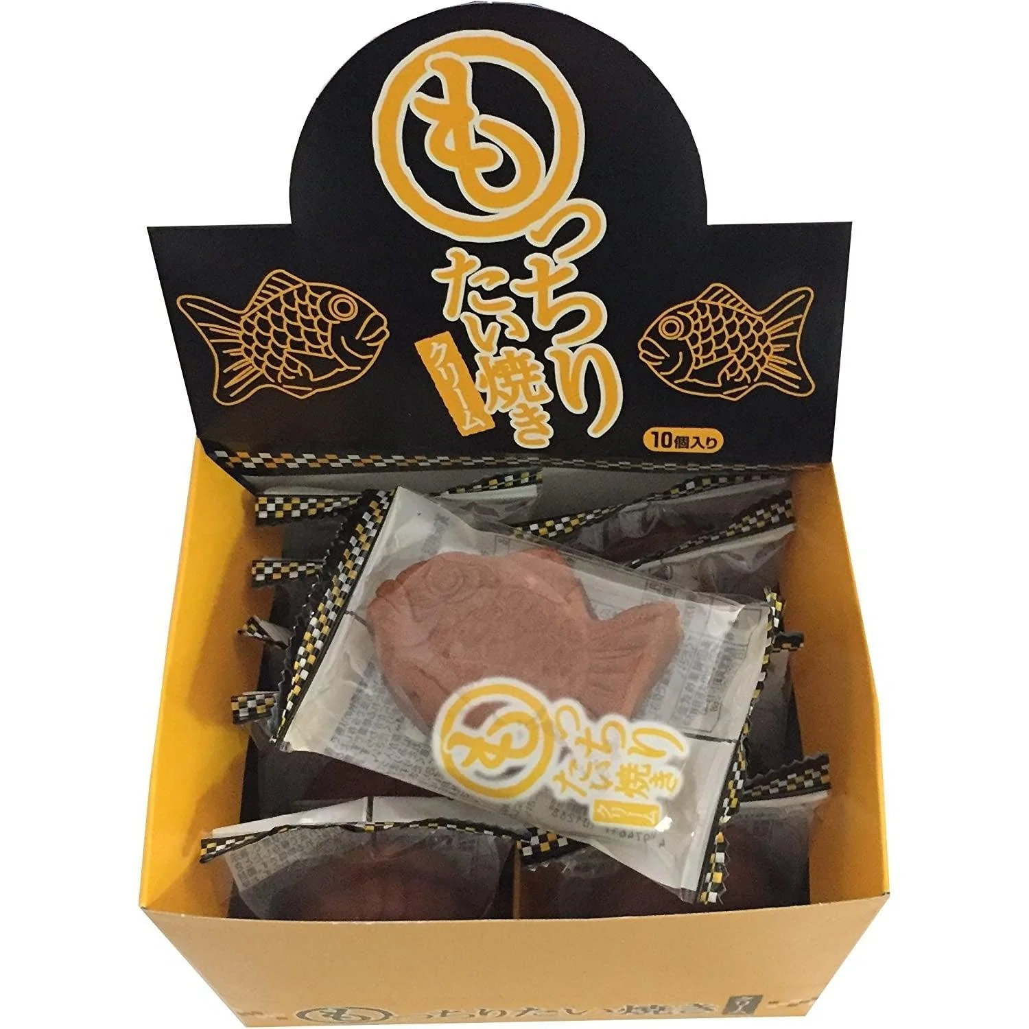 Tada Seika Taiyaki Custard Cream Filled Waffle Snack 10 Pieces - Image 4