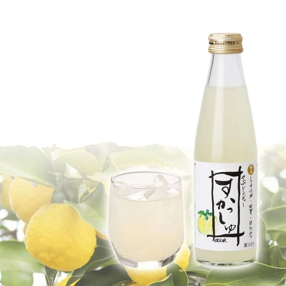 Tajima Jozo Sparkling Yuzu & Yabu Ginger Vinegar Soda Drink 200ml - Image 3