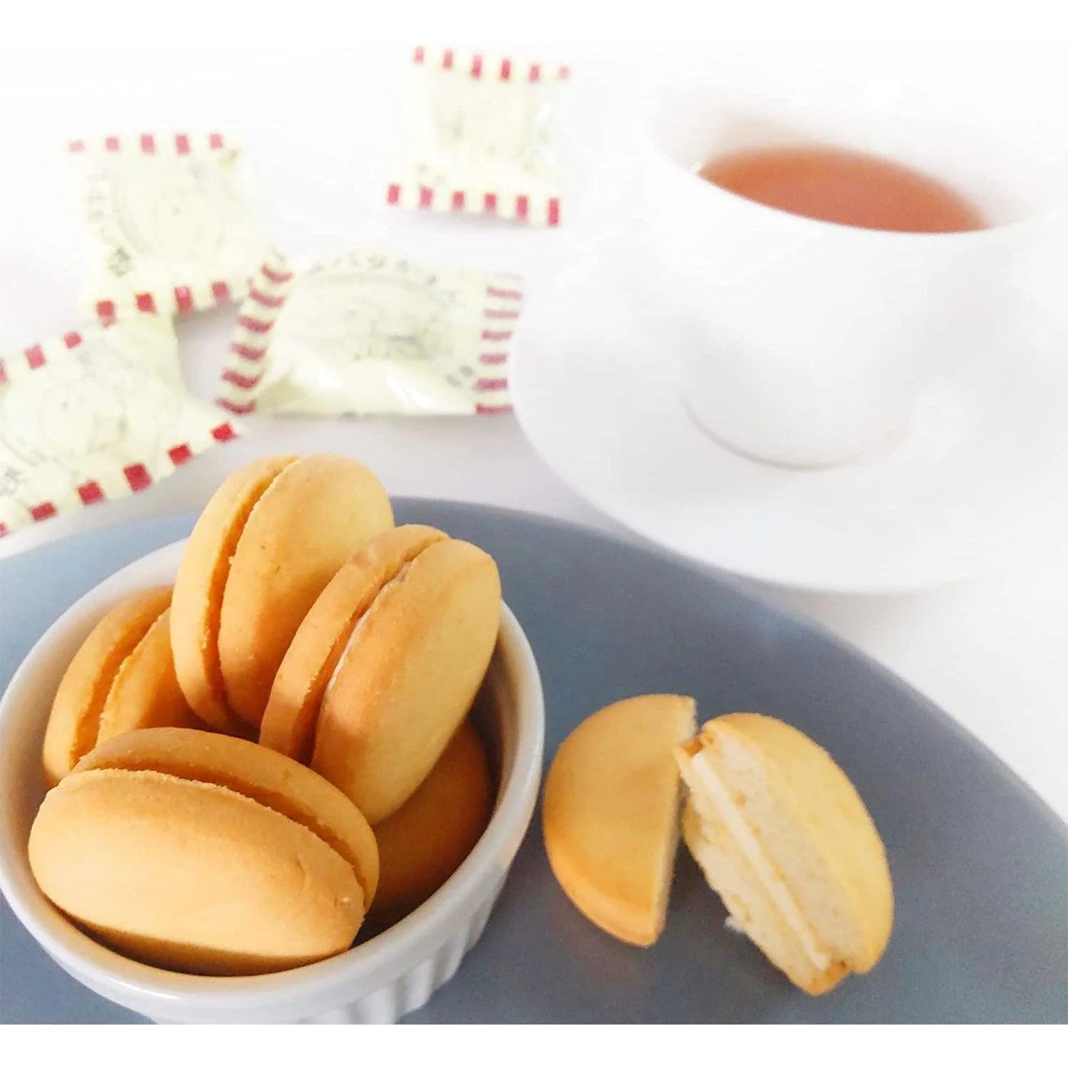Takara Biscuit Camembert Cheese Filled Salted Butter Sandwich Biscuits (Pack of 3) - Image 2