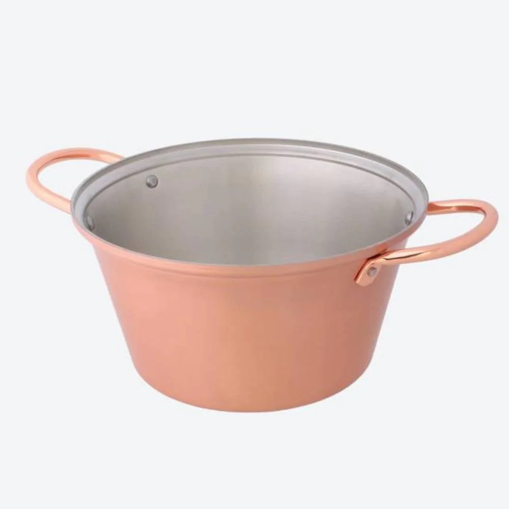 Tanabe High Conductivity Copper Stew Pot With Handle & Lid 15cm - Image 4