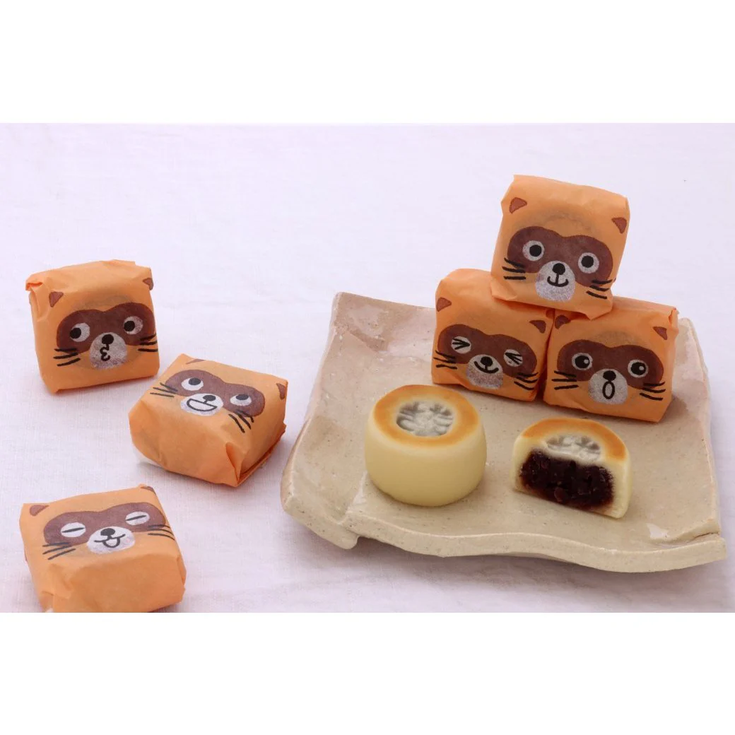 Tanuki Manju Traditional Azuki Red Bean Bite-Sized Cake (Pack of 3) - Image 3