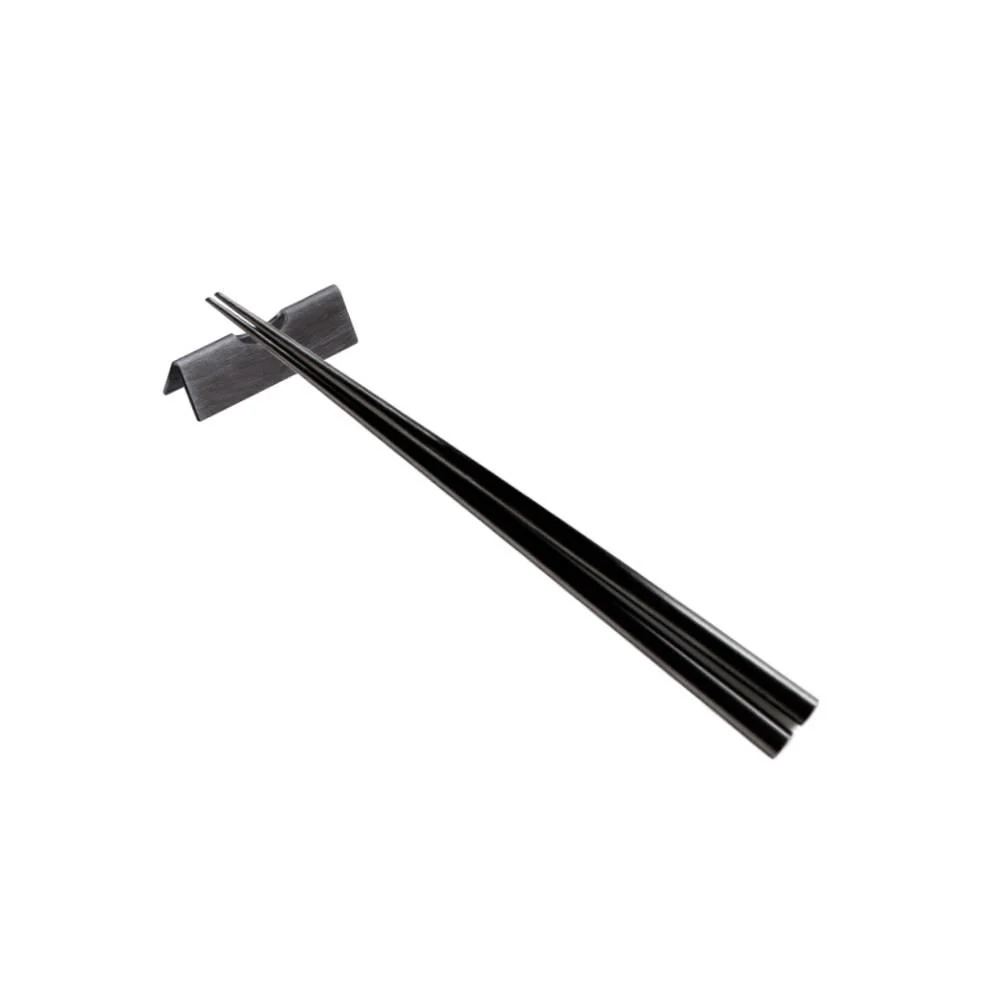 Todai Stylish Black Oxide Stainless Steel Modern Chopstick Holder - Image 2
