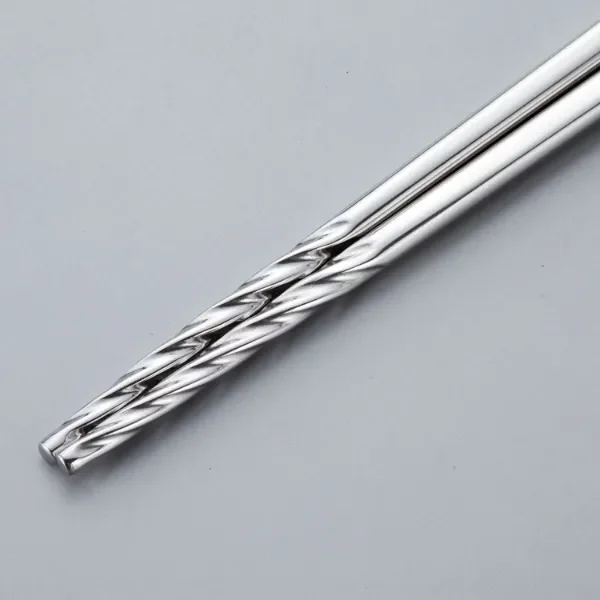Todai Tornado Metal Chopsticks Twist Non-Slip Tips 235mm - Image 3