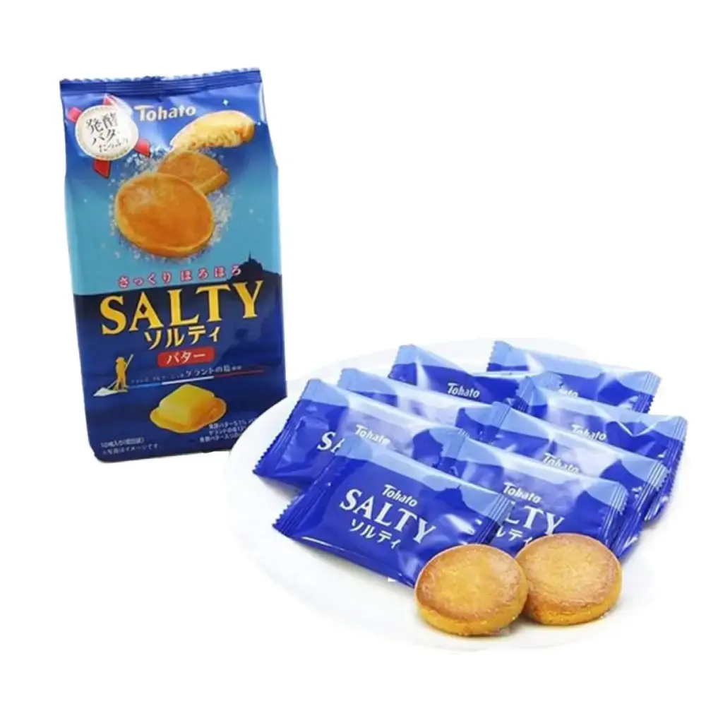 Tohato Salty Cookies Salted Butter Biscuits 8 Pieces (Box of 12) - Image 3
