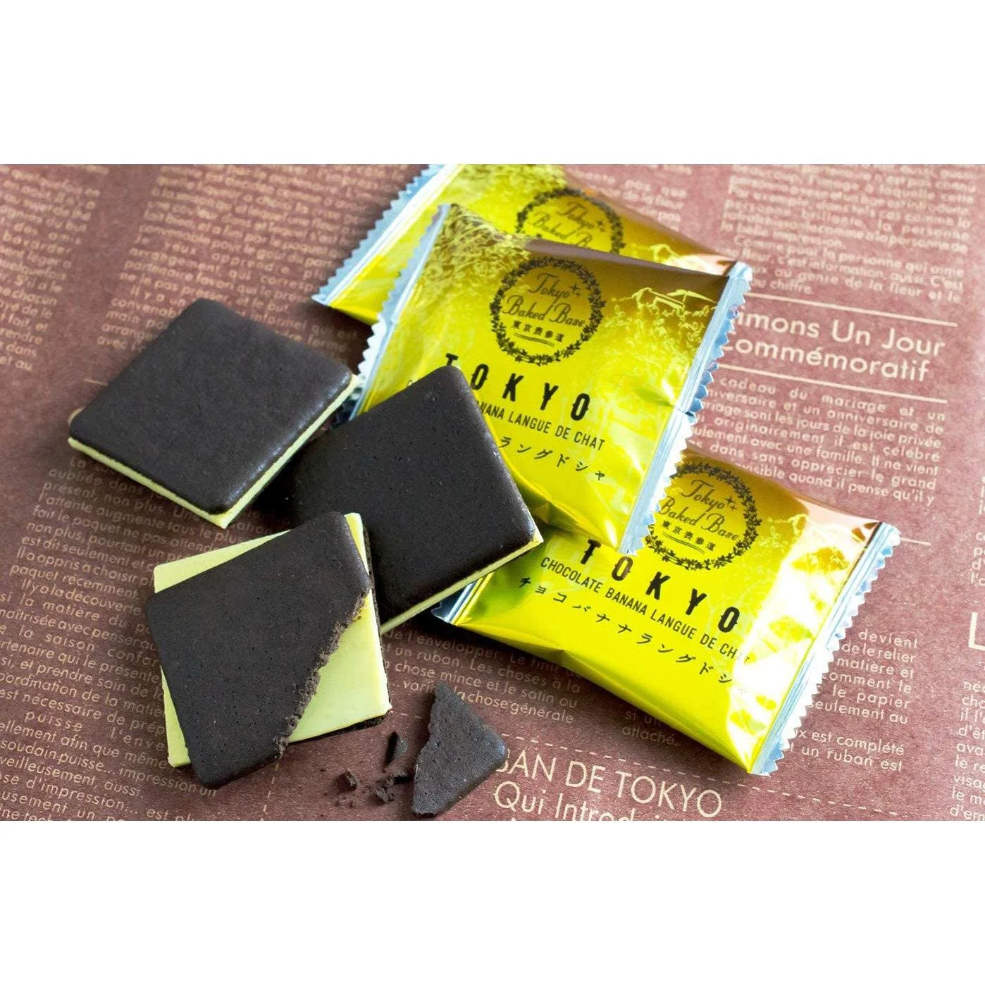 Tokyo Baked Base Chocolate Banana Langue de Chat Cookies 30 Pieces - Image 7
