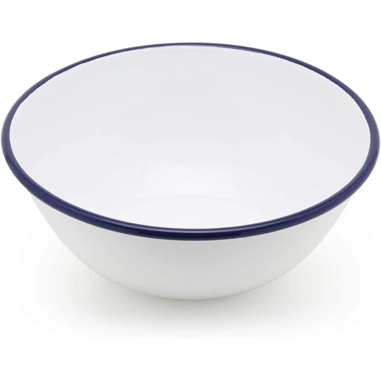 Tsuki Usagi White Enamel Bowl With Navy Blue Detailing - Image 11