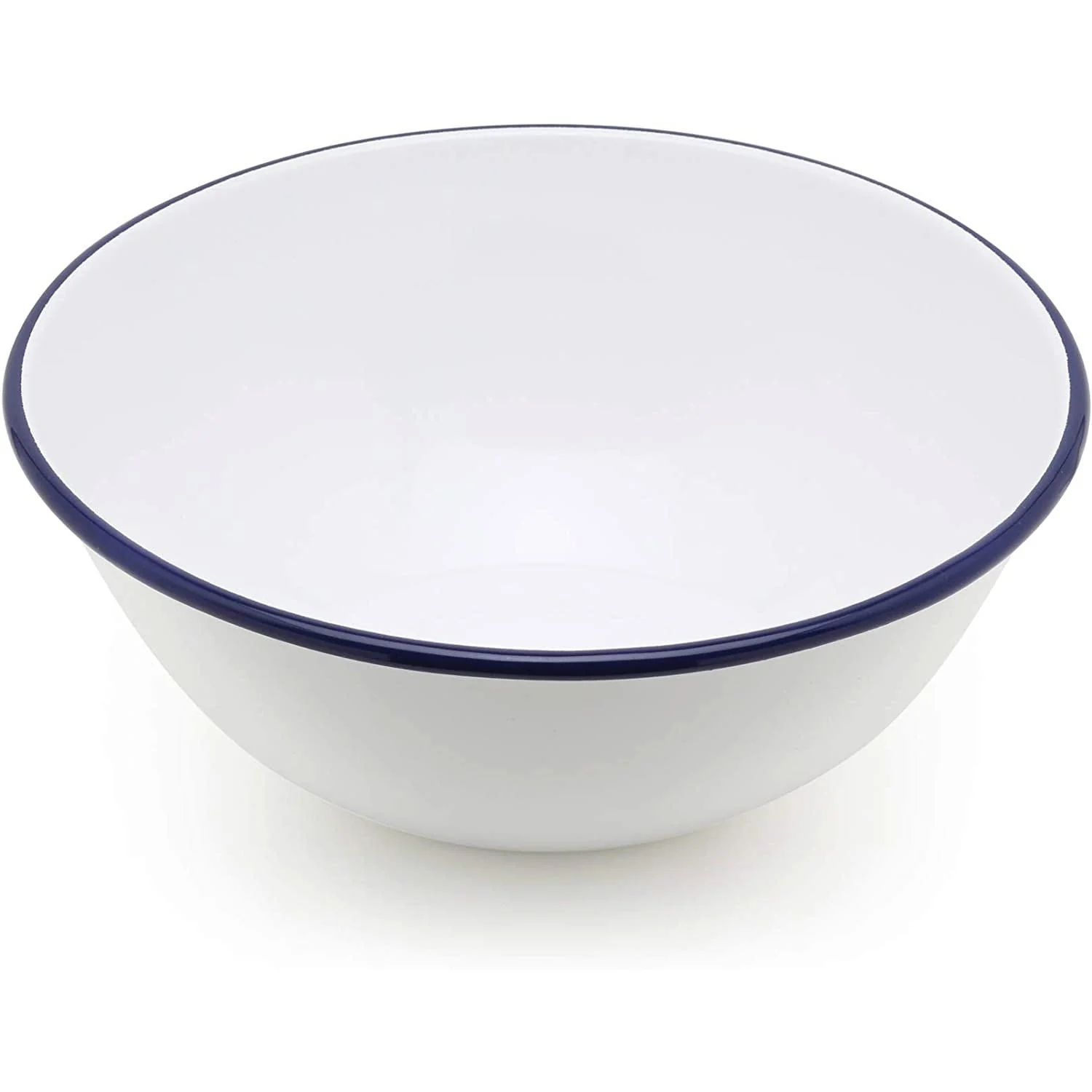Tsuki Usagi White Enamel Bowl With Navy Blue Detailing - Image 12