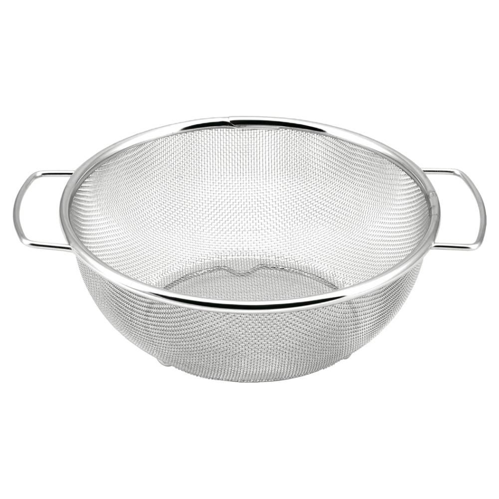 Minex Two-Handle Stainless Steel Fine Mesh Colander With Legs - Image 6