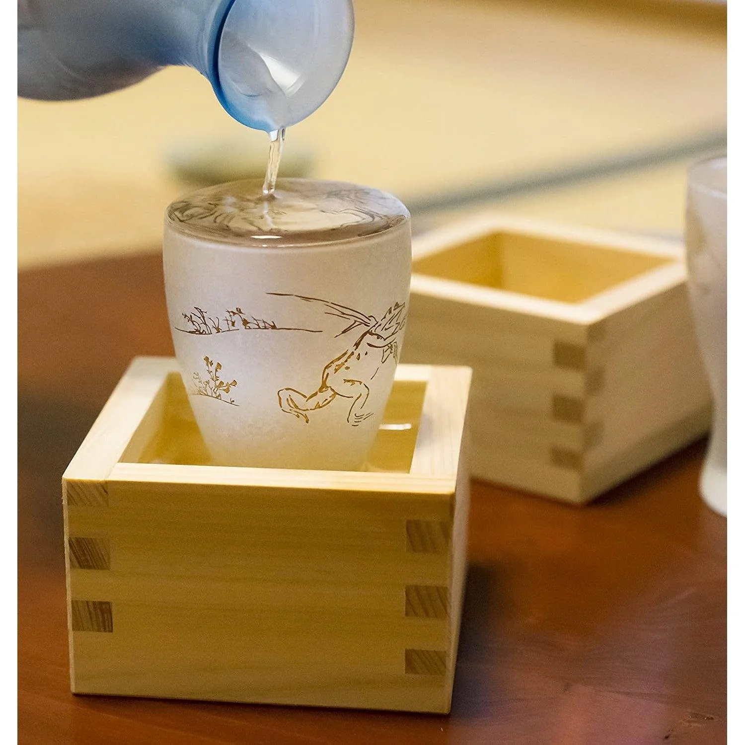 Masu Cup Japanese Hinoki Cypress Wooden Sake Cup Box 1 Gou - Image 2