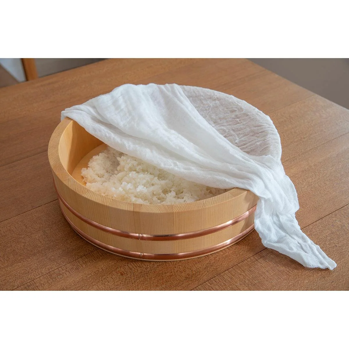 Umezawa Sawara Cypress Hangiri (Wooden Sushi Oke Bowl) 36cm - Image 3
