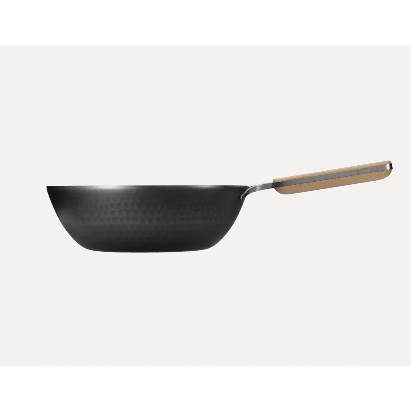 Wahei Enzo Flat-Bottomed Carbon Steel Induction Wok (1.6mm Thick) 28cm - Image 3