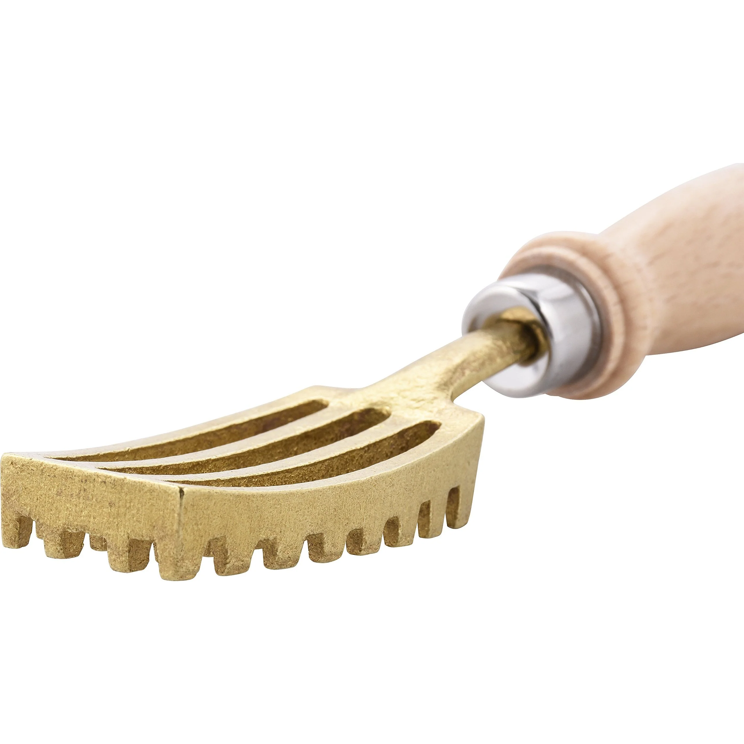 Wahei Freiz Brass Fish Scale Remover Wood-Handle Scaler Large - Image 3