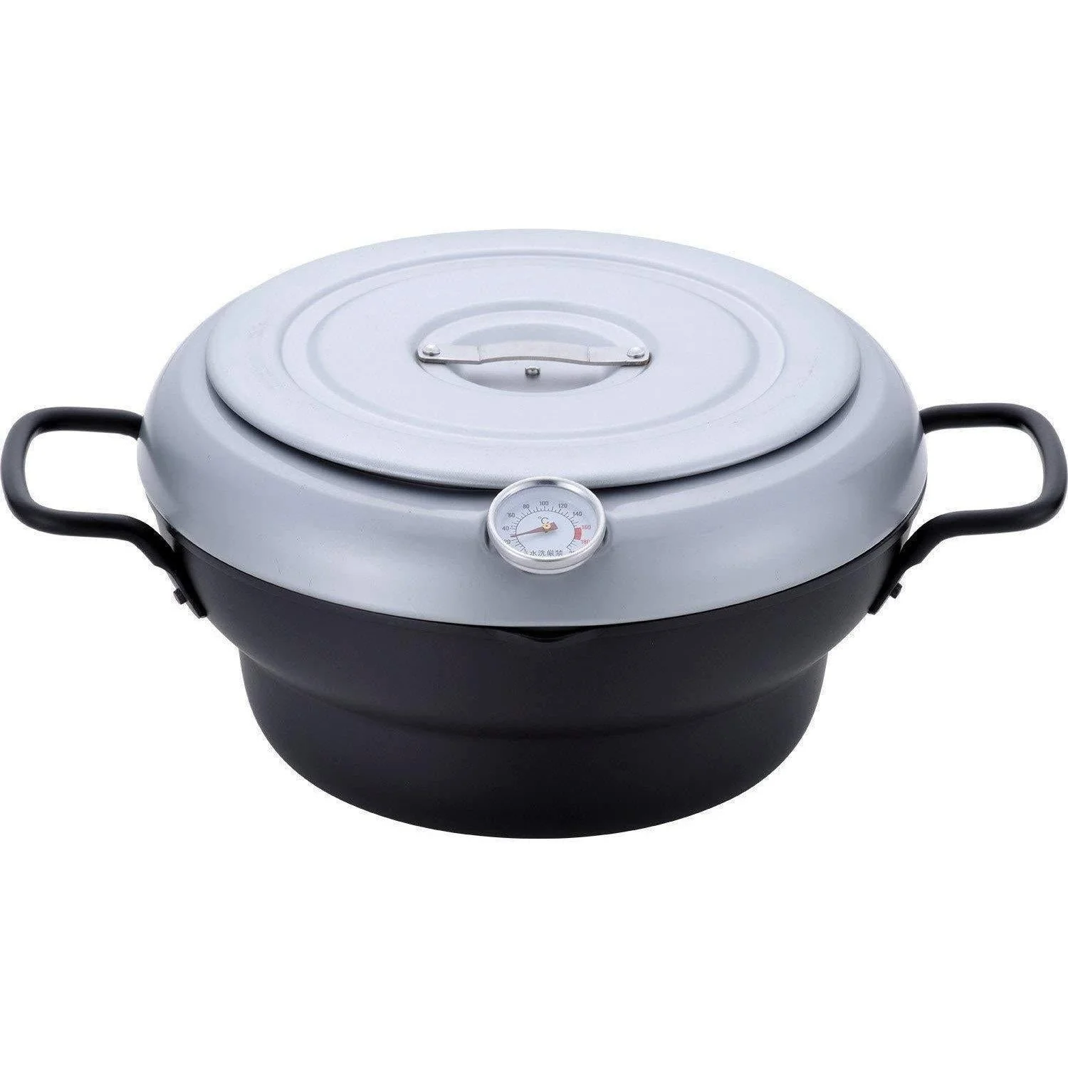Wahei Freiz Induction Iron Deep Fryer Pot With Lid And Oil Drain Rack 24cm