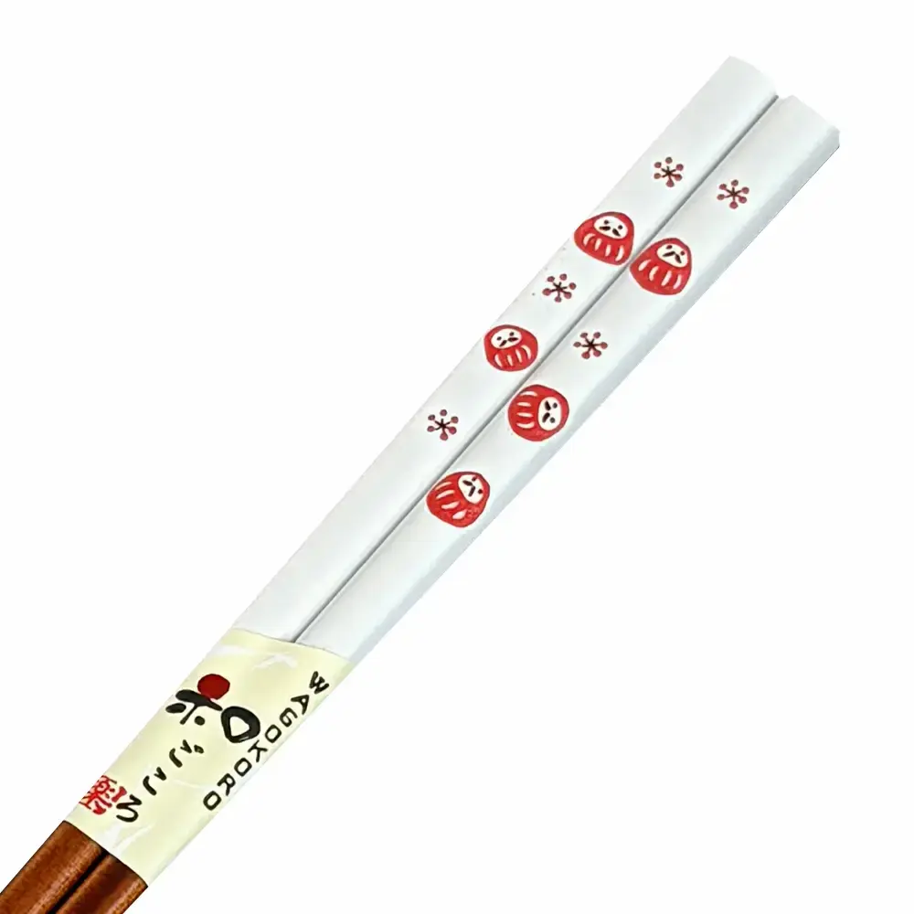 Wakasa Laquered Chopsticks With Mino Ware Small Dish Daruma 23cm - Image 3