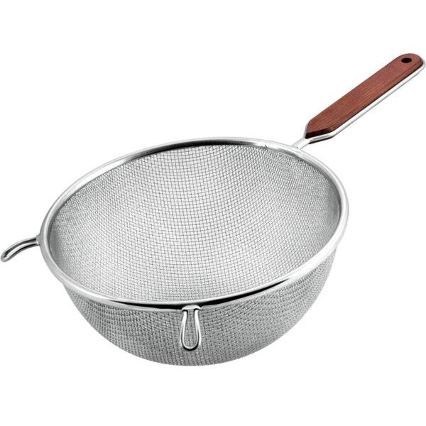 Wooden Handle Double Mesh Two-Layer Fine Strainer - Image 3