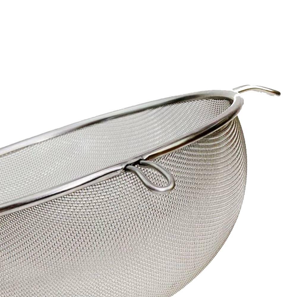 Minex Wooden Handled Fine Mesh Strainer Stainless Steel Sieve 180mm - Image 2