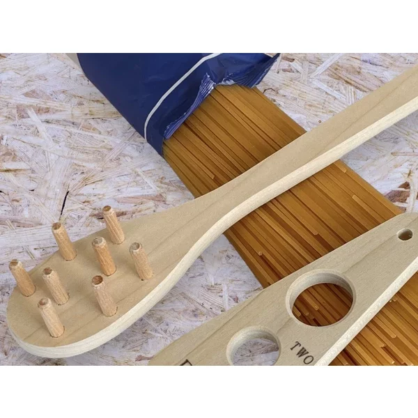 Oyanagi Wooden Spaghetti Spoon Natural Wood Pasta Server 300mm - Image 2
