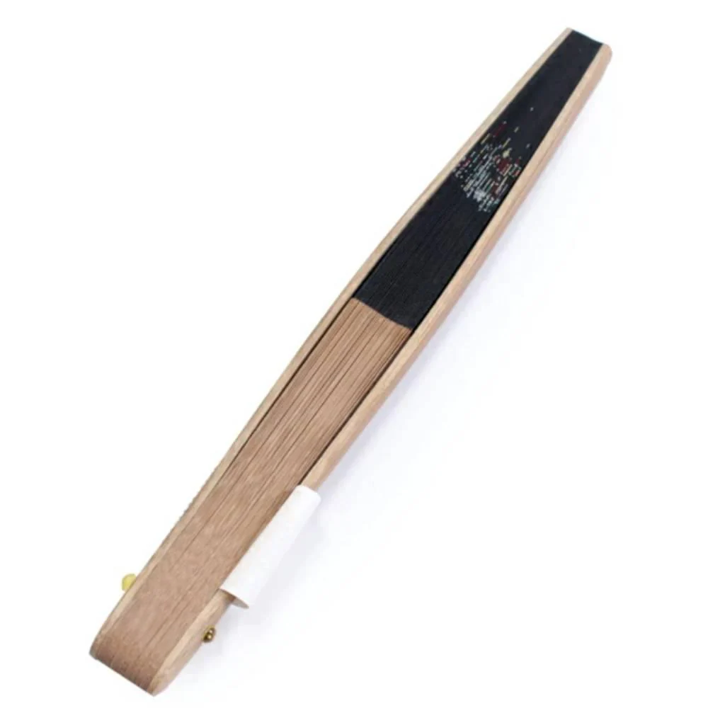 Yamani Festival Carts Design Black Sensu Handheld Folding Fan 21.5cm - Image 5