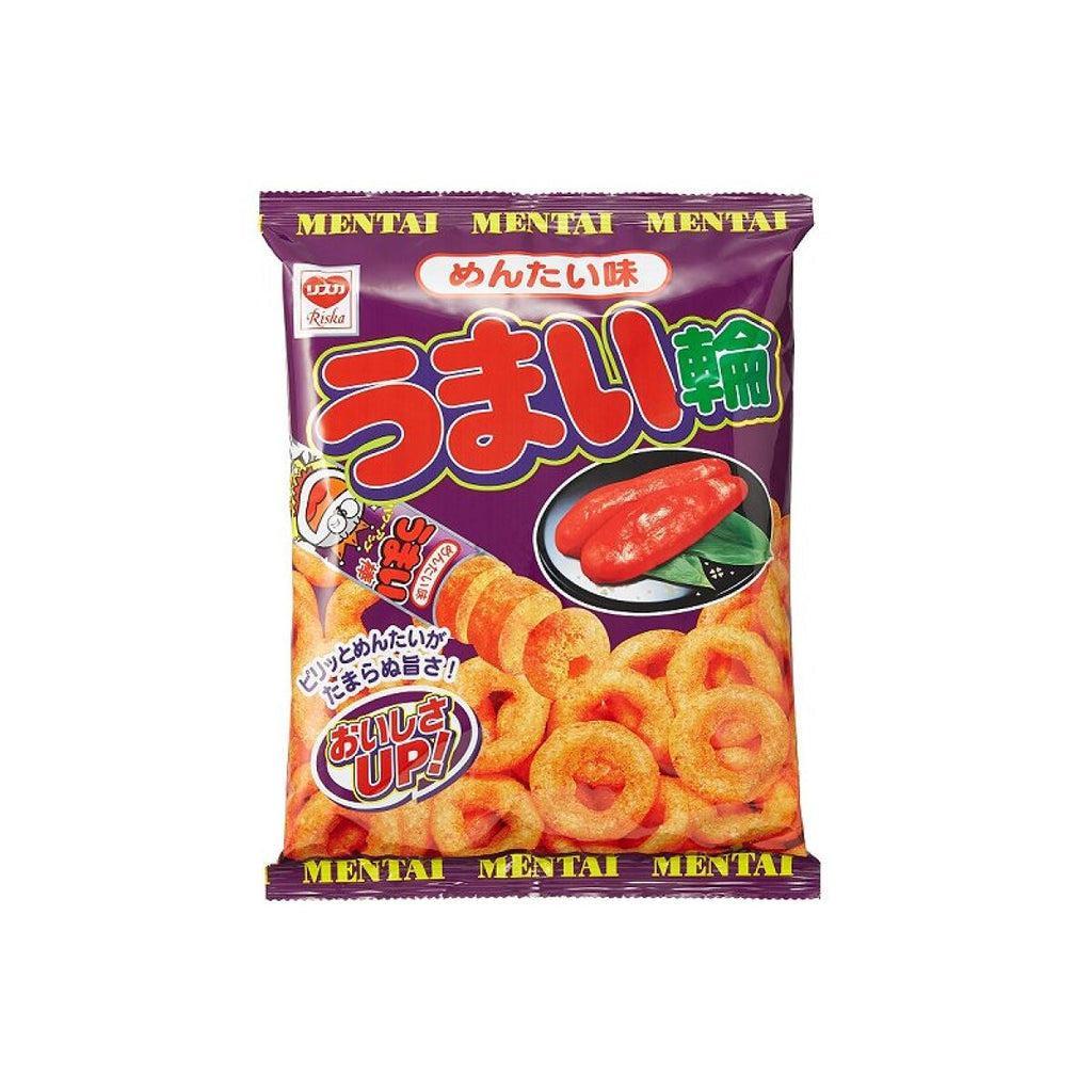 Yaokin Umaiwa Mentai Spicy Cod Roe Corn Puff Rings 75g (Pack of 3) - Image 4