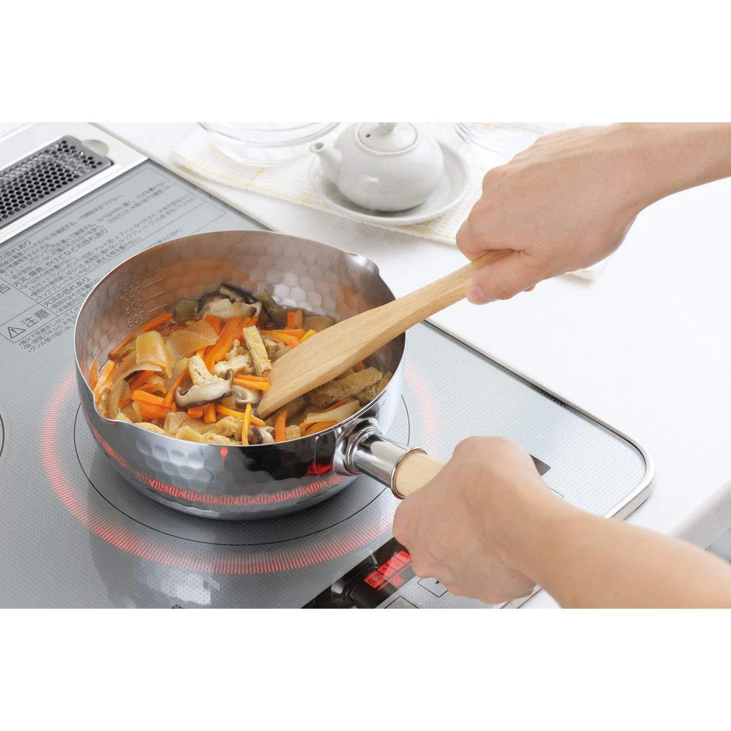 Yoshikawa Yukihira Saucepan Stainless Steel Pot 1.7 Quart 18cm YH6752 - Image 5
