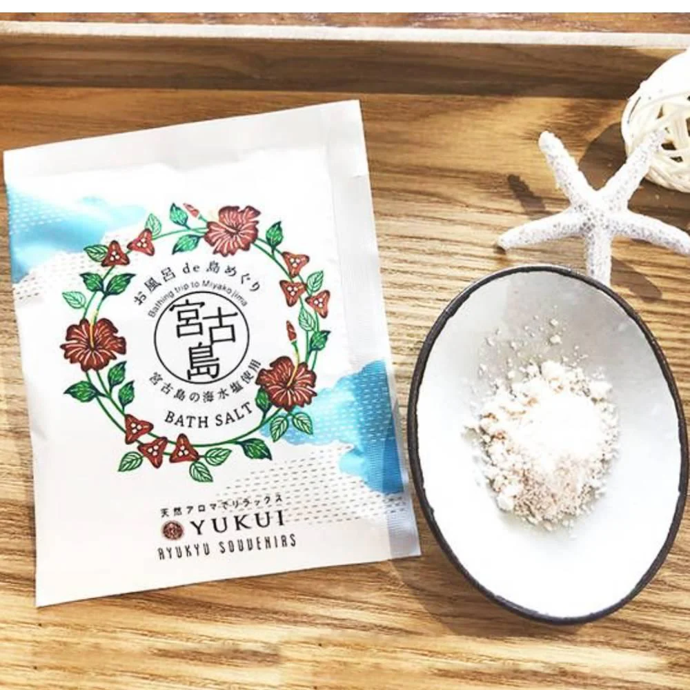 Yukui Okinawan Miyako Island Bath Salt Sweet Citrus Scent 30g - Image 2