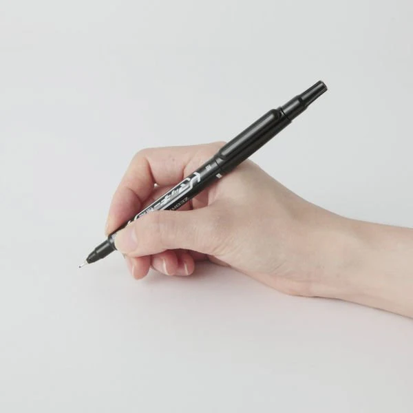 Zebra Mckee Marking Pen Dual Fine Point Black Markers 5 Pieces - Image 2