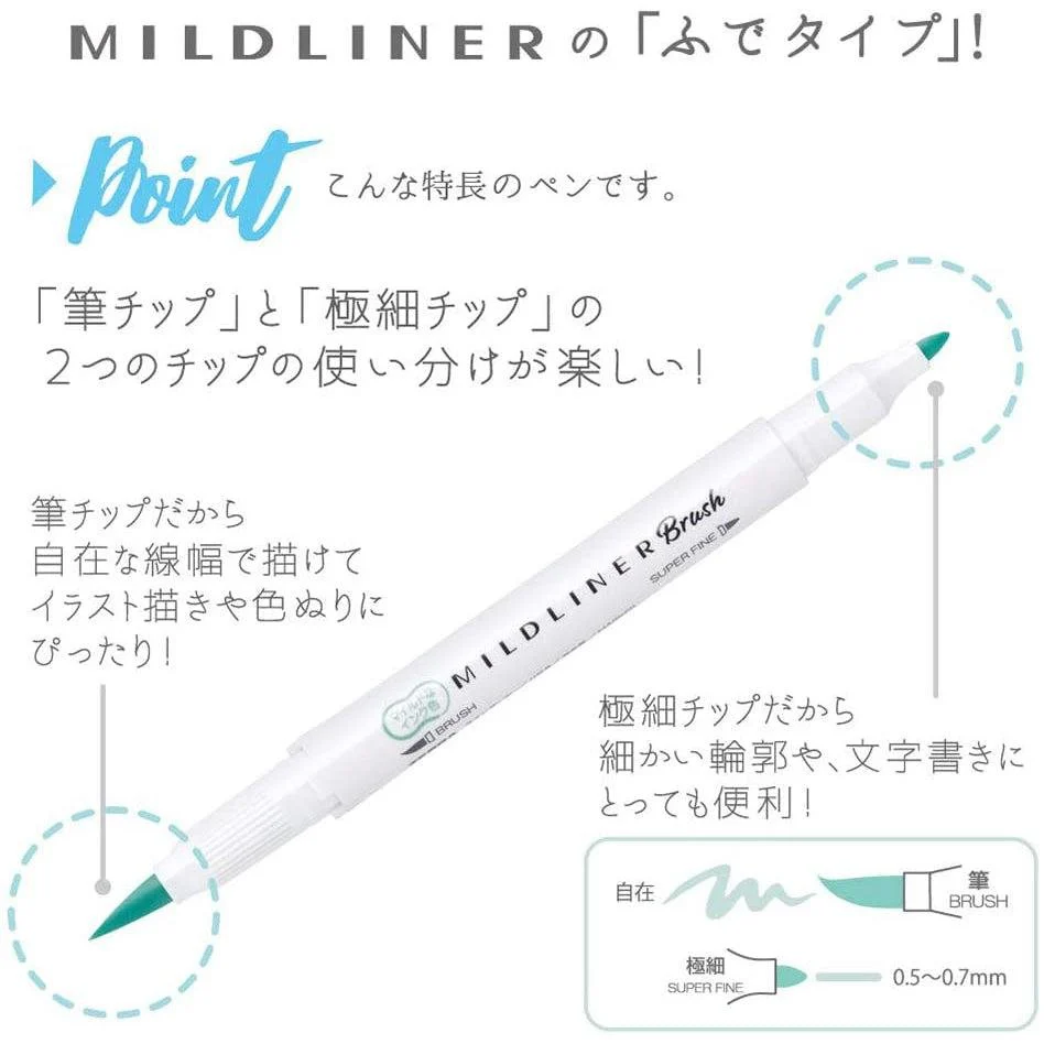 Zebra Mildliner Highlighter Markers Bright Colors WFT8-5C-HC-N - Image 4