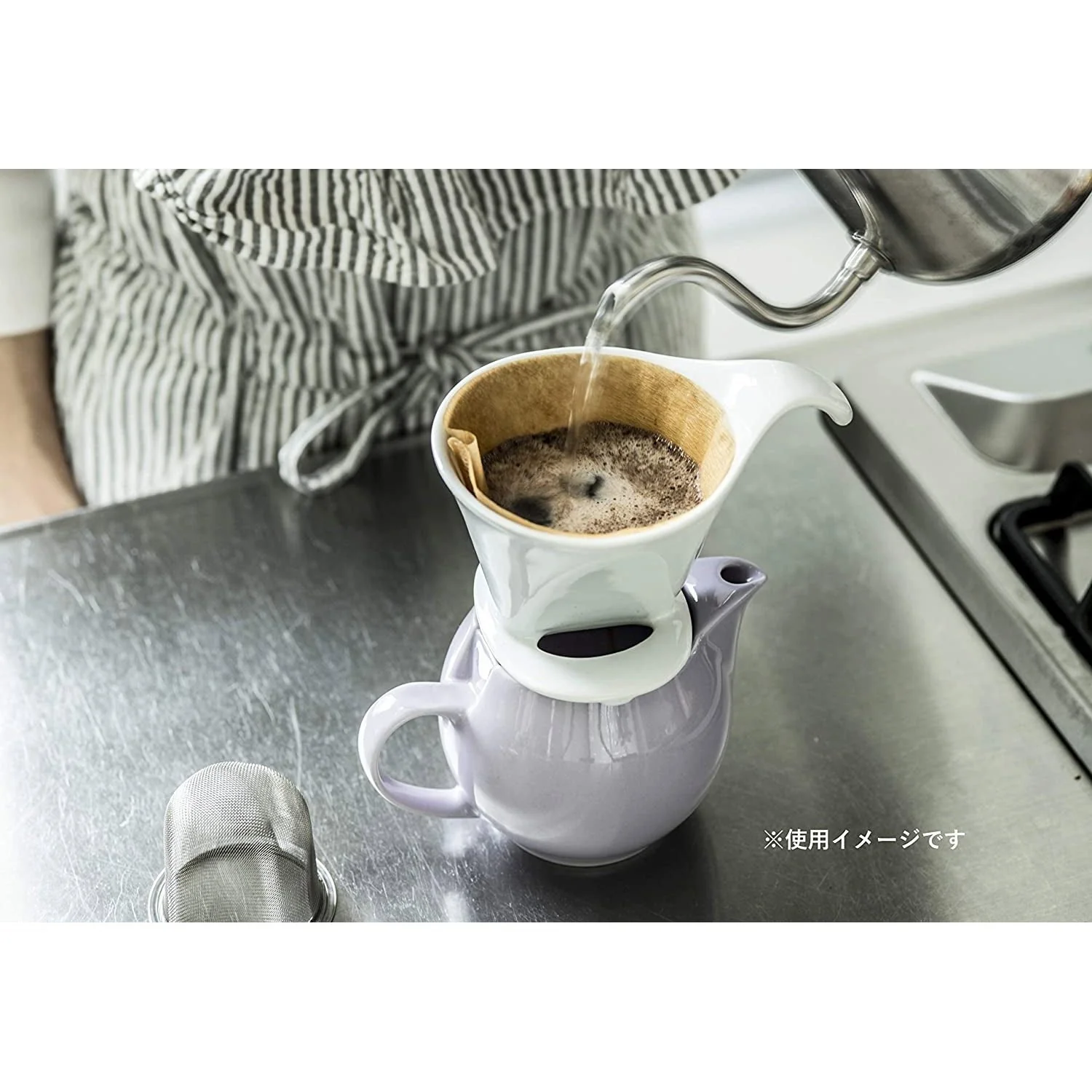 Zero Japan Hand Crafted Minoyaki Pottery Pour Over Coffee Dripper 3~4 Cups - Image 2